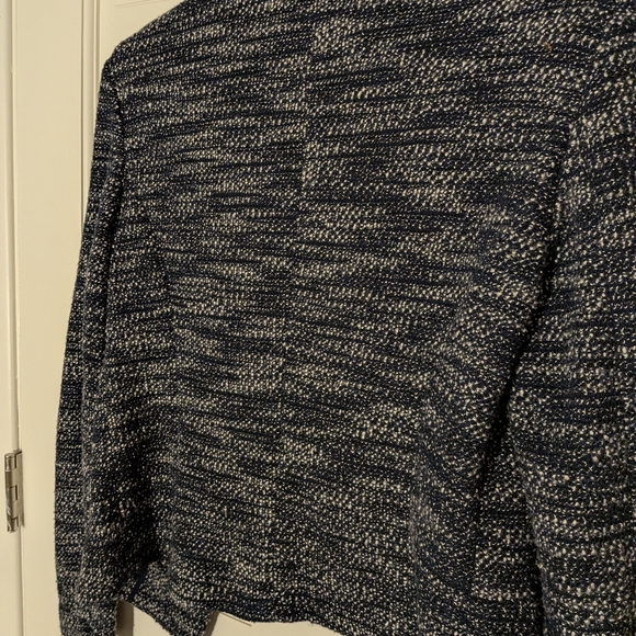 LOFT Navy and White Textured Blazer M size - Picture 5 of 7